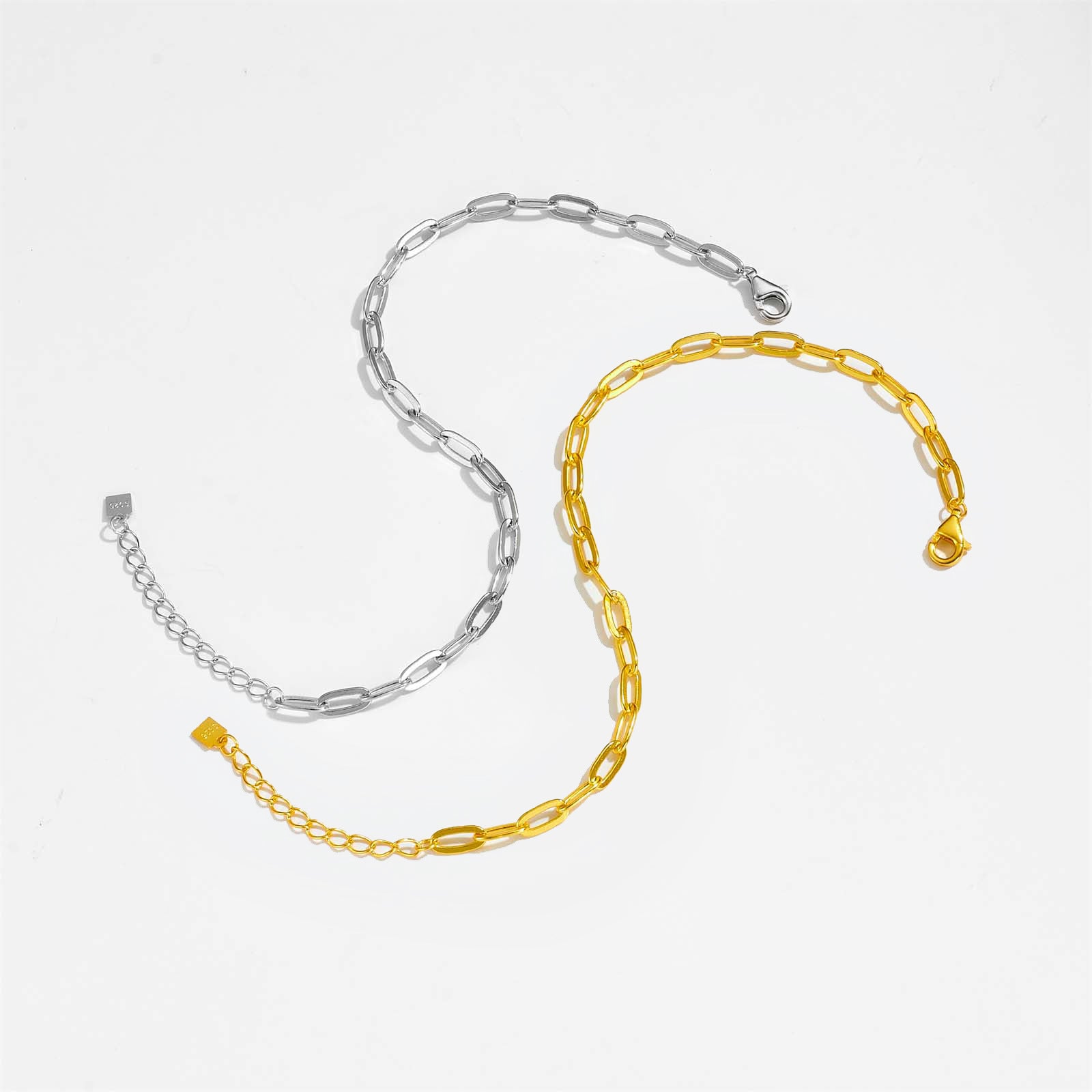 Cool Style Simple All-match Texture S925 Sterling Silver Bracelet