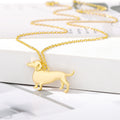 Collar de acero inoxidable con colgante de perro cachorro lindo