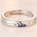 Anillo de pareja Crepúsculo Un par de anillos de plata para hombre y mujer
