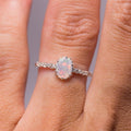 Runder Opal-Zinklegierungs-beschichteter Ring