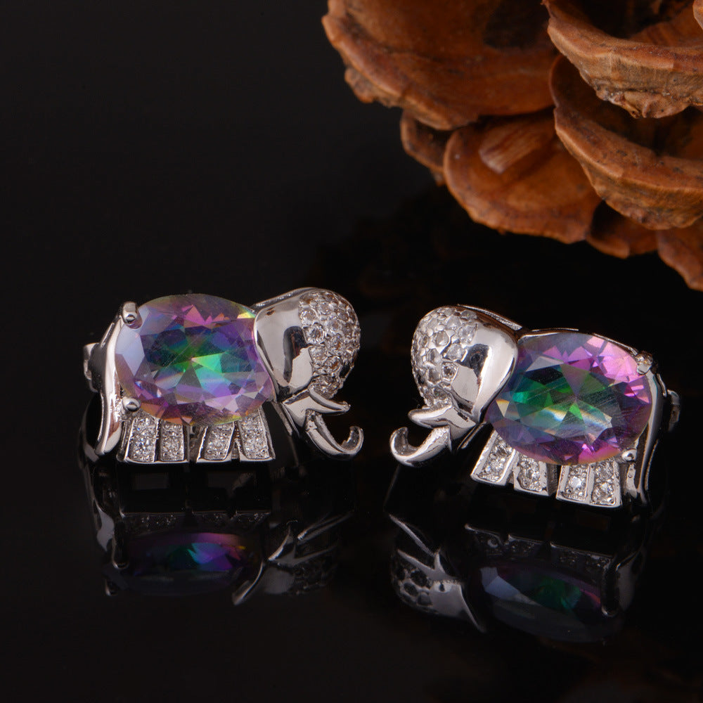 Elefant Edelstein-Set Bunter Schmuck
