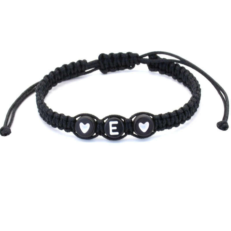 26 English Letters Love Heart Hand Woven Hand Rope