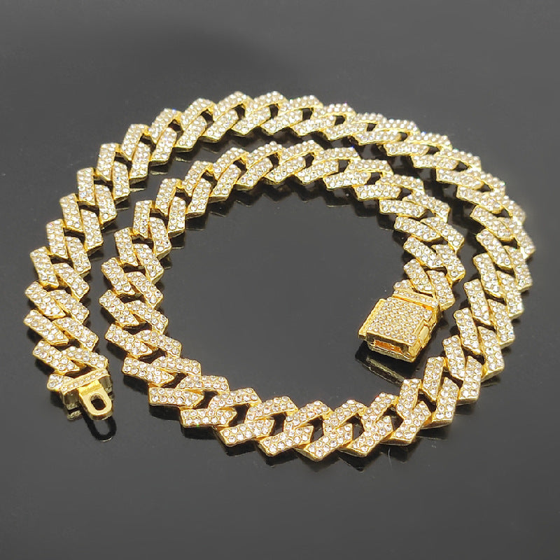 Cuban Chain Quadrilateral Bar Prism Men's Necklace