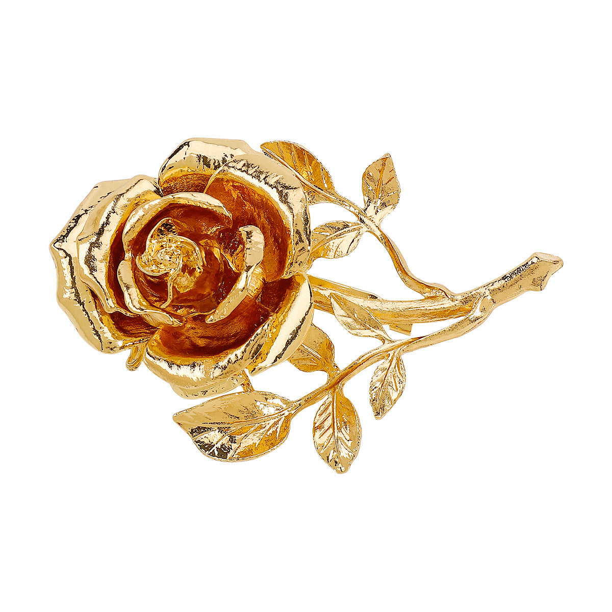 Retro Metall Dreidimensionale Rosenblüten-Accessoires Mantel Anzug Brosche