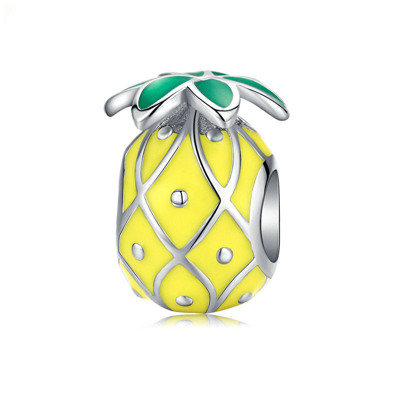 Mode Schlicht S925 Silber Ananas Armband Perlen