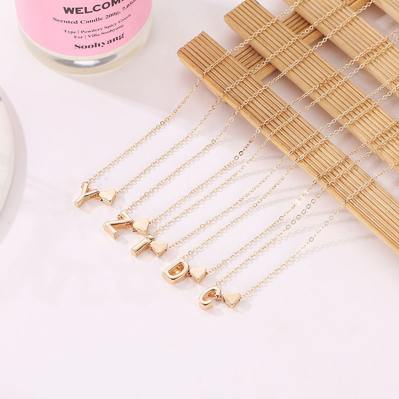 Fashion Exquisite Initial Gold And Silver Clavicle Chain