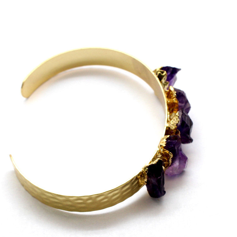 Pulsera de amatista amorfa de cristal