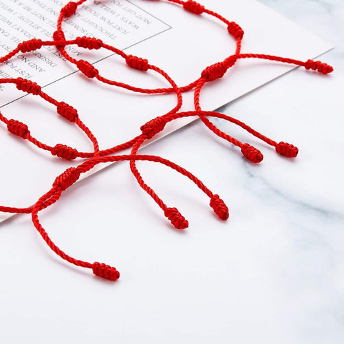 7 Knot Lucky Bracelet Simple Personality Hand-woven Adjustable