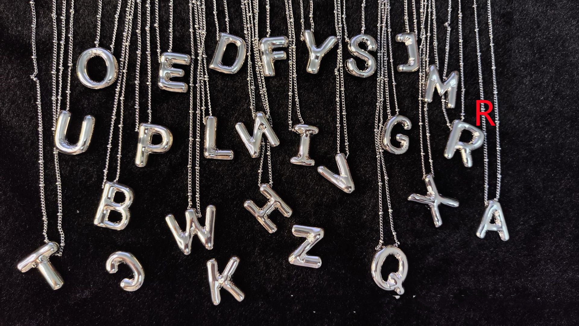 Glossy Letters Copper Pendant Necklace