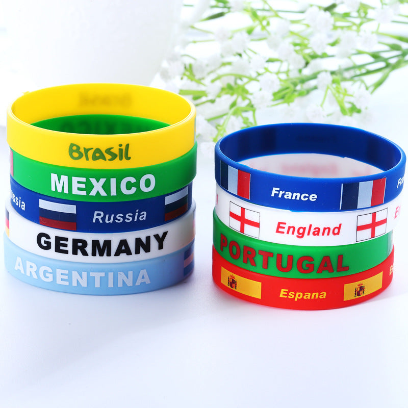 Pulsera de silicona de fútbol de la Copa Mundial de Qatar Pulsera deportiva