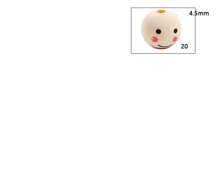 DIY Kinder Holzfarben Smile Puppenkopf Perlen Accessoires