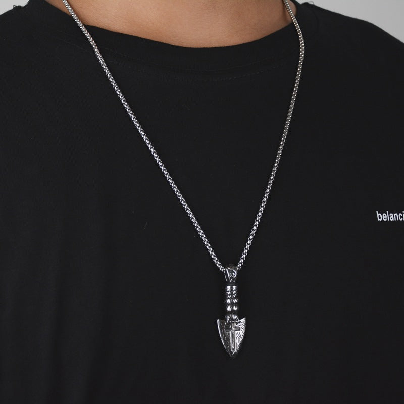 Hip Hop Accessoires Trend Persönlichkeit Kreuzklingen Halskette Männer Und Frauen Titanstahl Schmuck