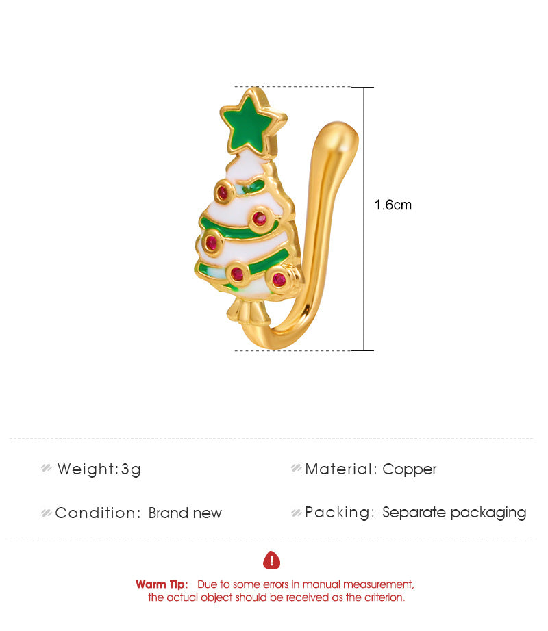 Afrikanischer Nasenring ohne Piercing Weihnachten