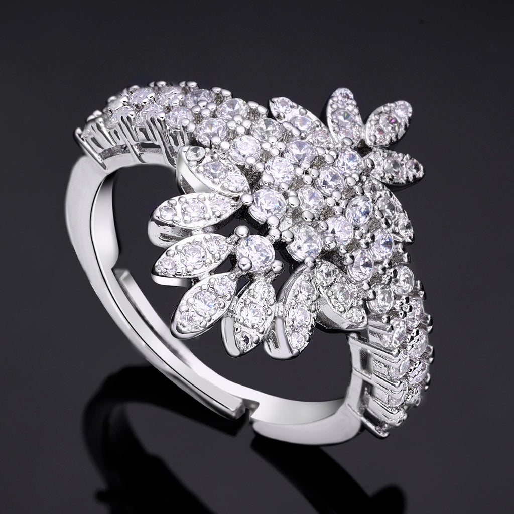 Halskette Ohrring Ring Quaste Schmuck Komplett Diamant Set