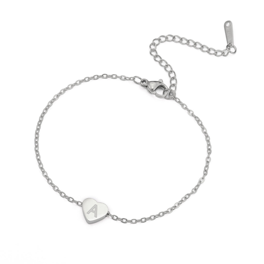 Mode Edelstahl 26 Englische Buchstaben Mit Herz Anhänger Armband