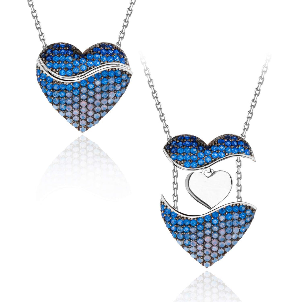 Collar Colgante Corazón Alas de Ángel para Mujer