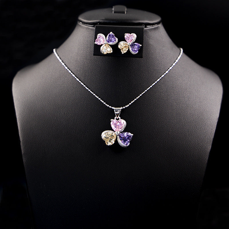 Clover Zirkon-Diamant-Schmuckset für Damen