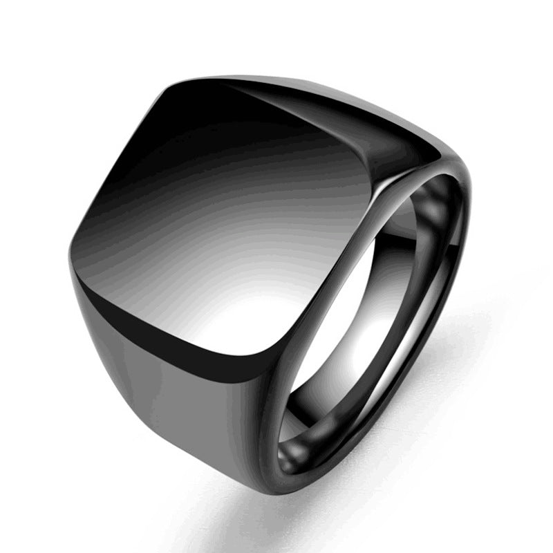 Vintage Edelstahl Glattgesicht-Ring Schmuck Party Geschenk