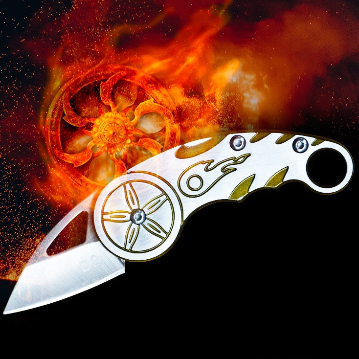 Mini Cuchillo Portátil de Exterior con Colgante de Llavero