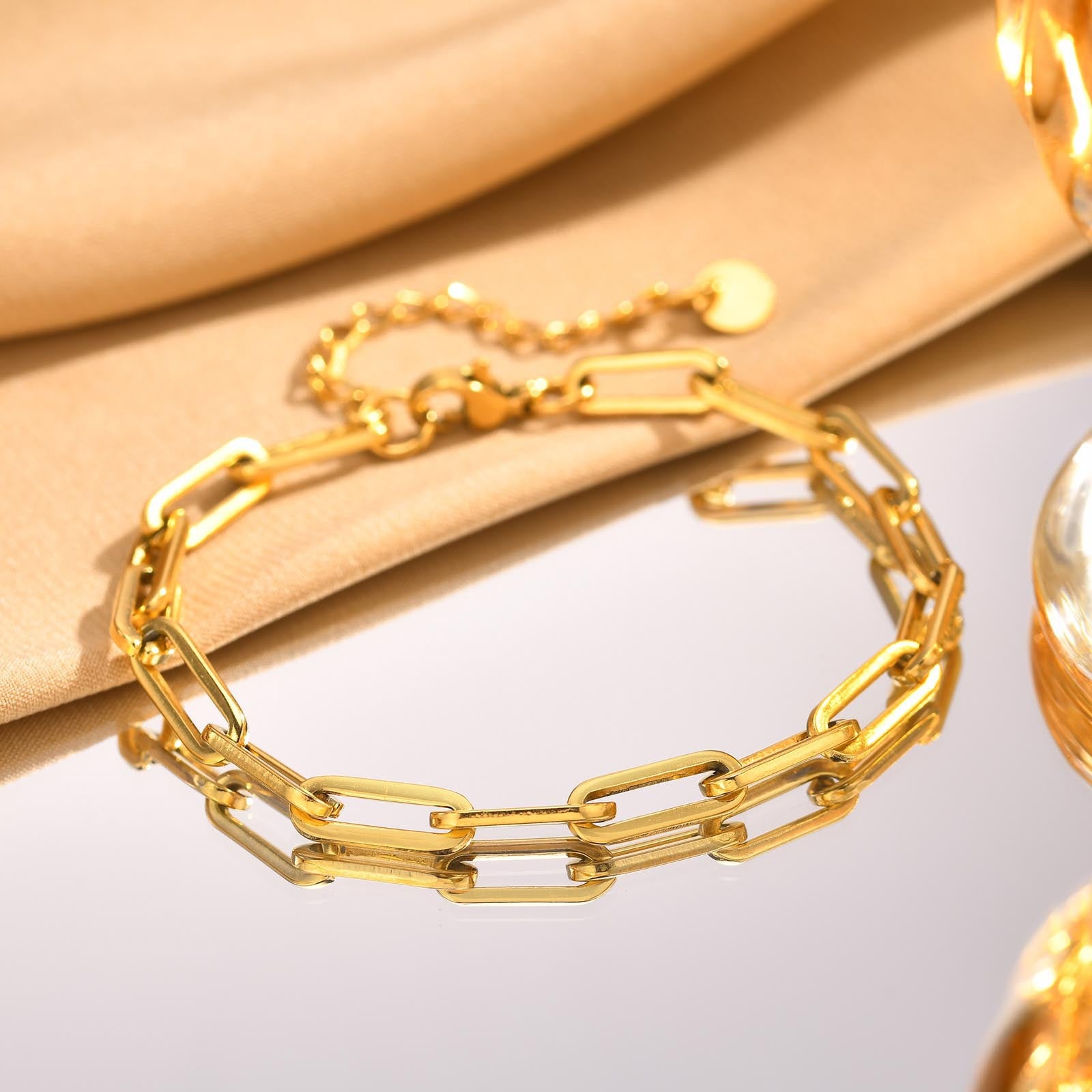 Fashion Square Buckle Thick Simple Bracelet