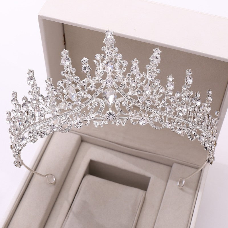Brautschmuckset aus Silber mit Kristalltropfen