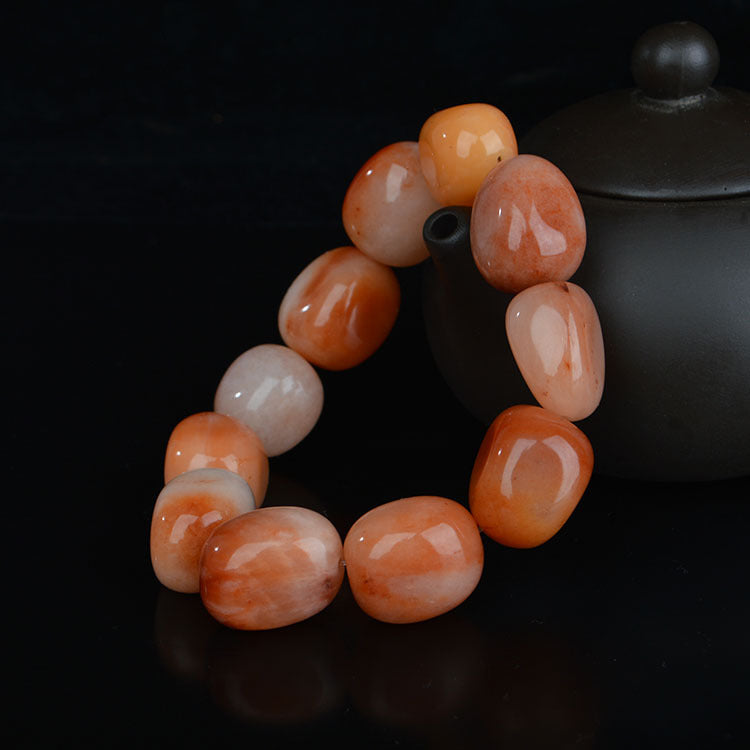 Pulsera de Guijarro de Jade Gobi Natural