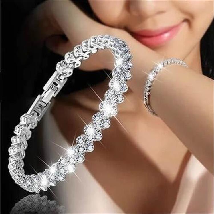 Pulsera de cristal para mujer, chapada en oro, plata y oro rosa, pulsera de terapia magnética, joyería de salud