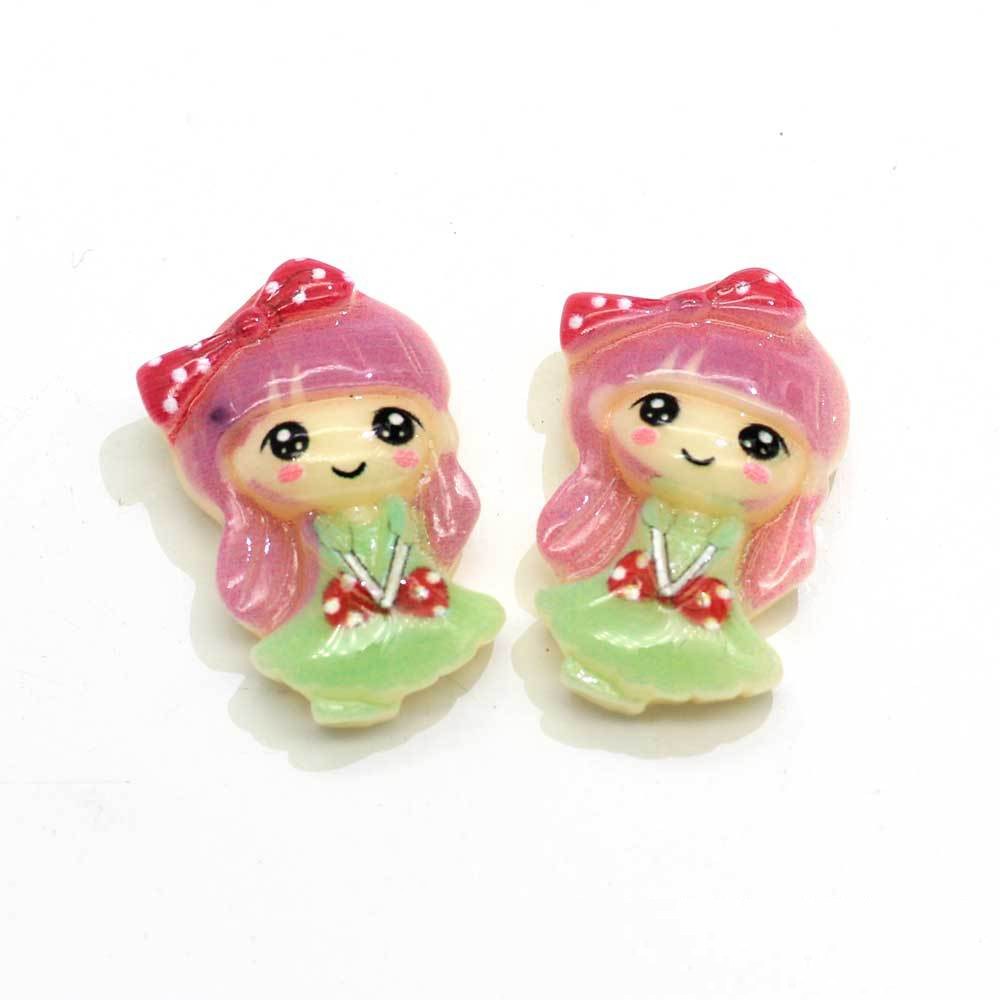 Bonito parche de resina de princesa de dibujos animados para niña, para hacer diademas y horquillas, accesorios, material decorativo para la funda del teléfono