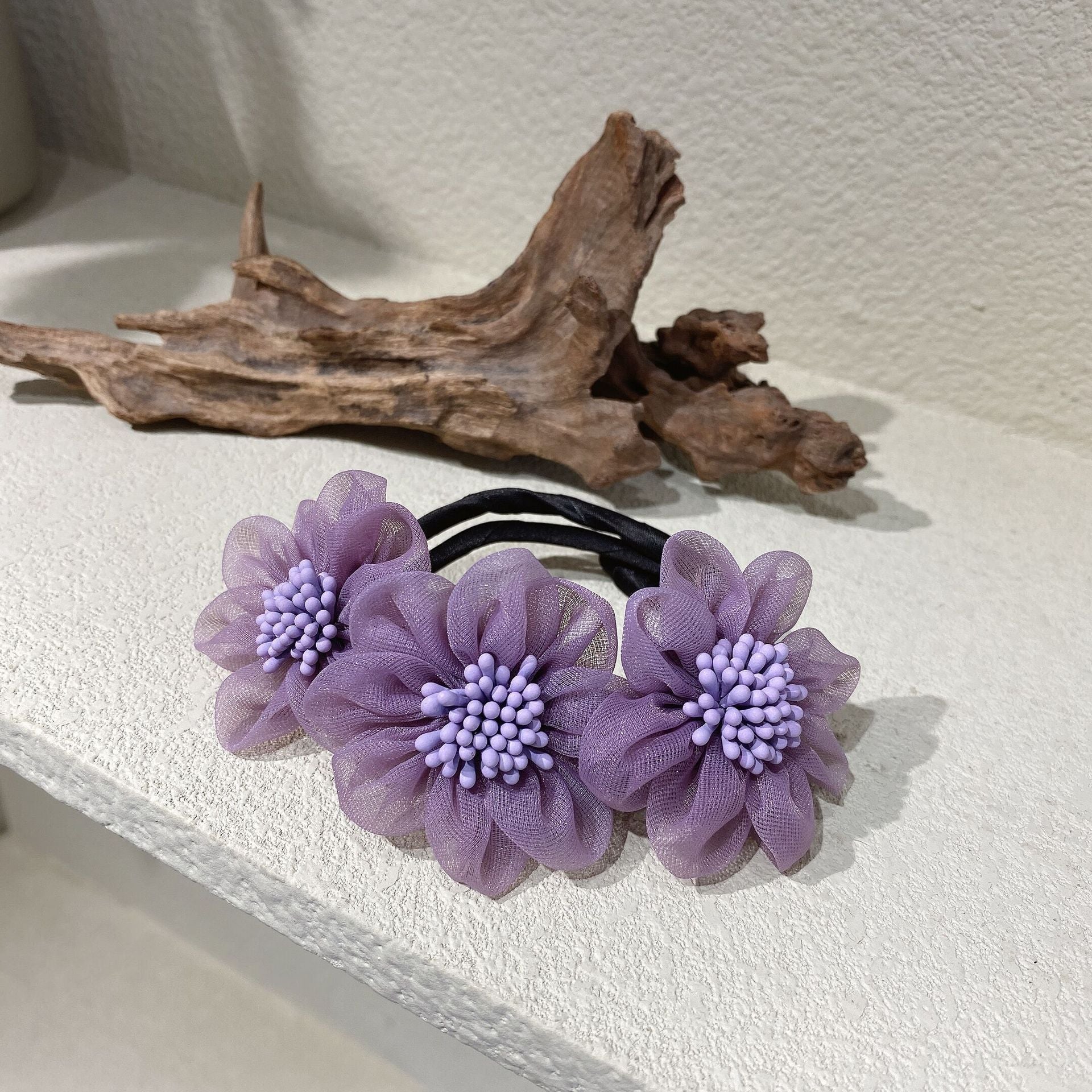 Conjunto de pelo de cristal con perlas y flores de Xiaoxiangfeng