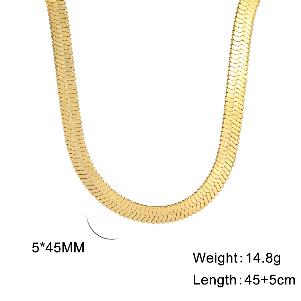 Beliebter Schlangenknochen-Edelstahl-Choker