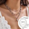 Damen schlichte, schlanke Kette, mehrlagige Kunstperlenkette