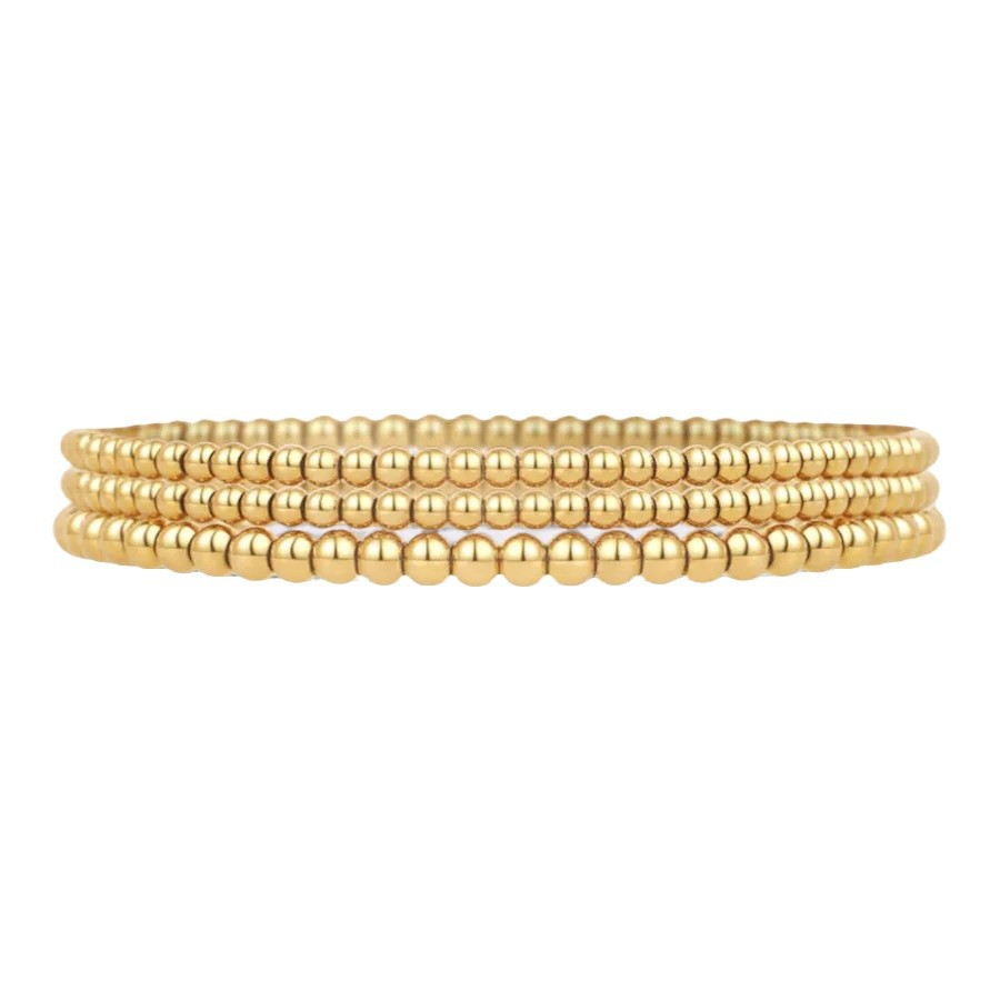 Neues Hämatit-Armband mit goldenen Kugeln