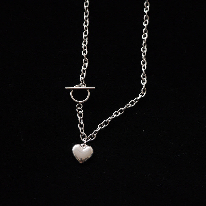 Modeschmuck Damen Vintage Halskette mit Liebesherz-Anhänger