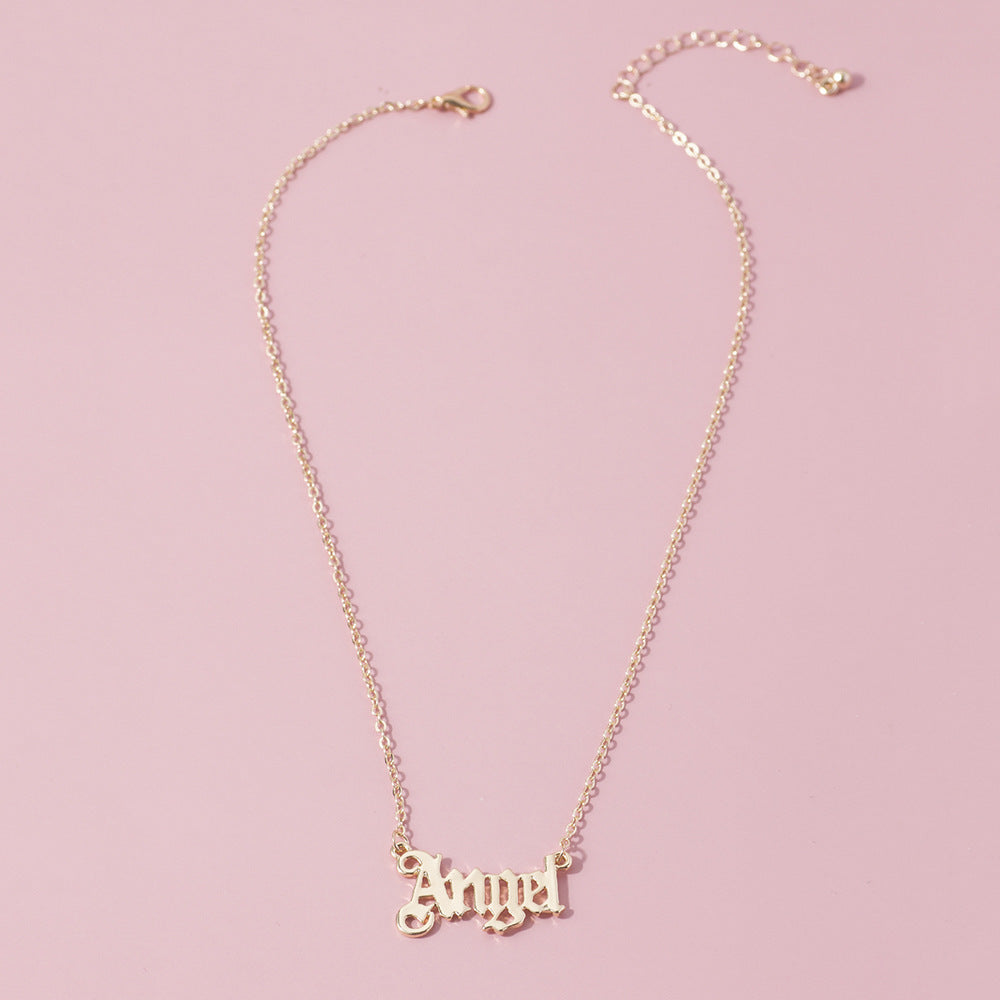 English Letter Necklace Clavicle Chain
