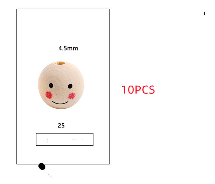 DIY Kinder Holzfarben Smile Puppenkopf Perlen Accessoires