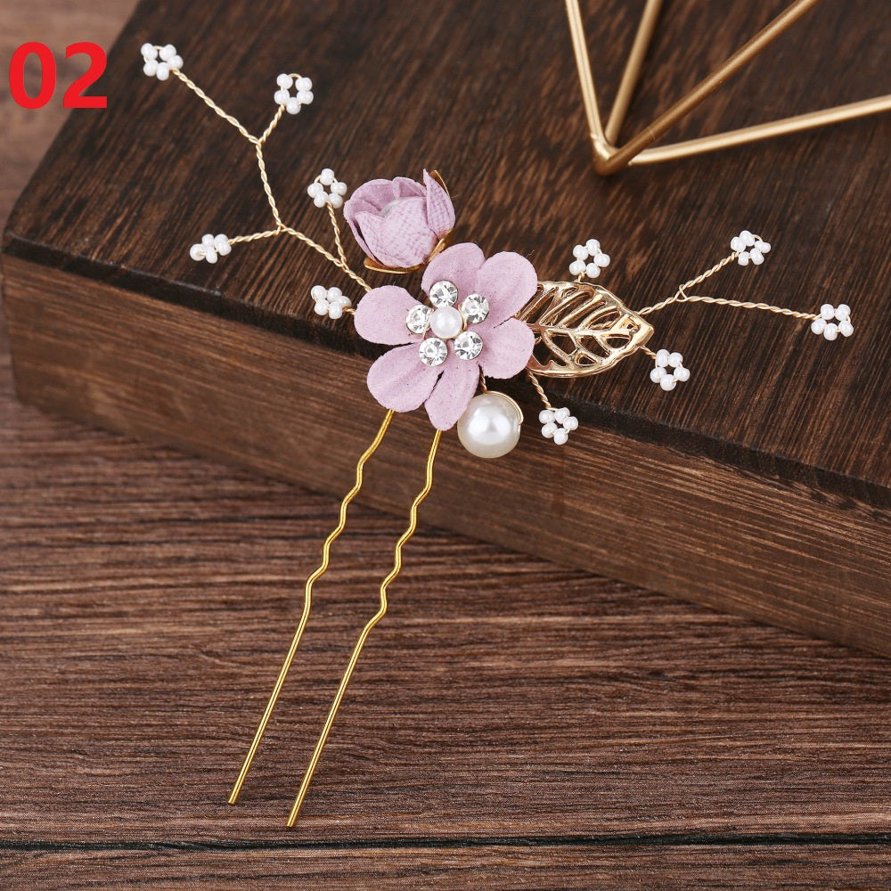 Blue White Purple Color Flower Hair Comb