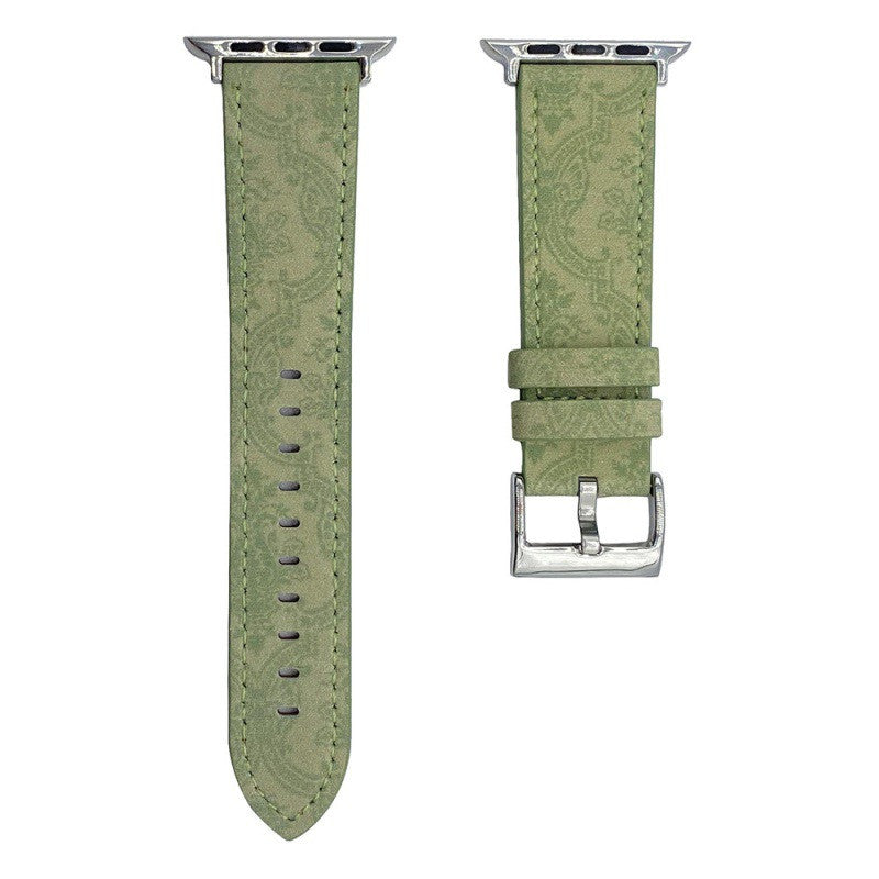 Mit grünem Lederarmband bedruckt