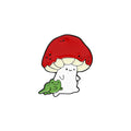 Mini rote Pilz Brosche Legierung Farbe Frosch Anstecknadel Cowboy Abzeichen