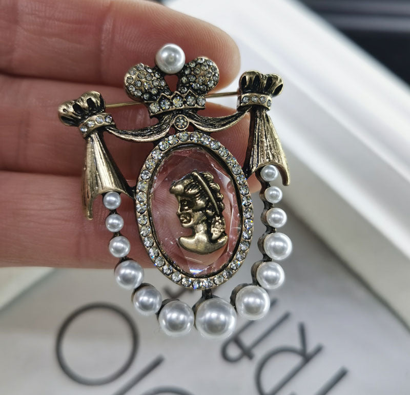 Hermoso corsé de perlas de joyería barroca vintage Nostalgia