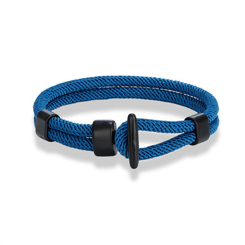 Pulsera informal de ancla negra para hombre
