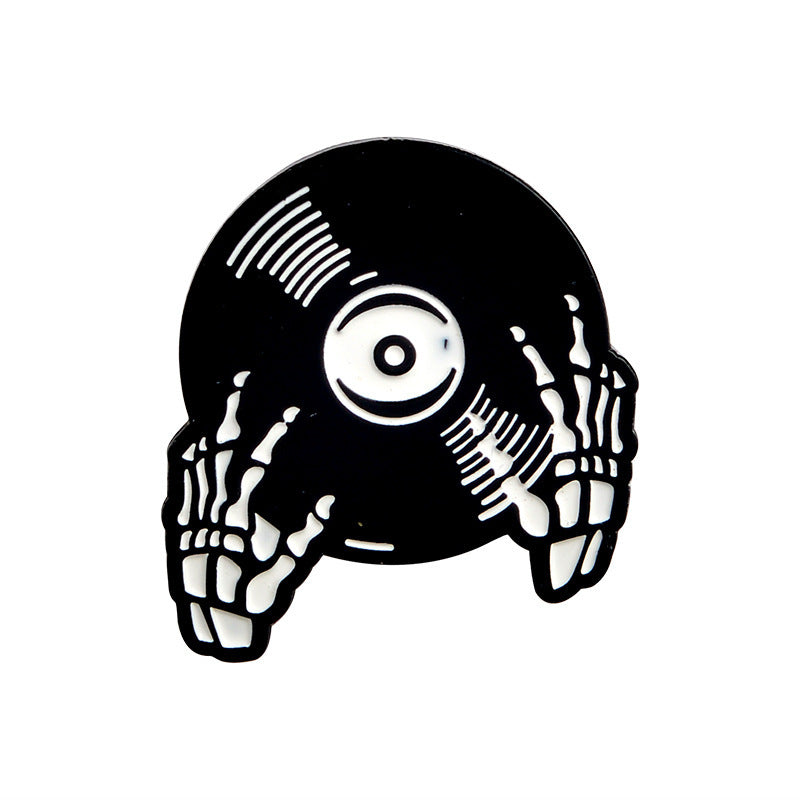 Legierung Totenkopf Finger Tape Brosche