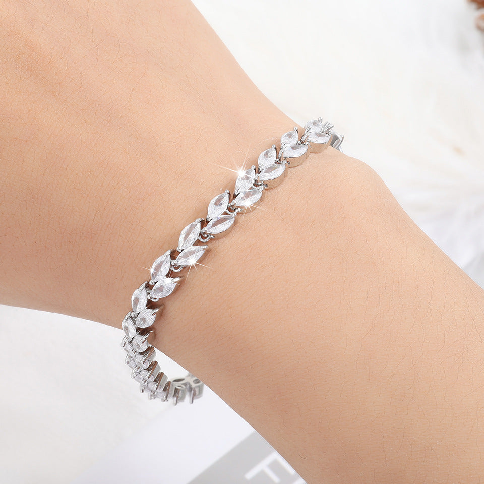 Simple Women's Zircon Crystal Bracelet