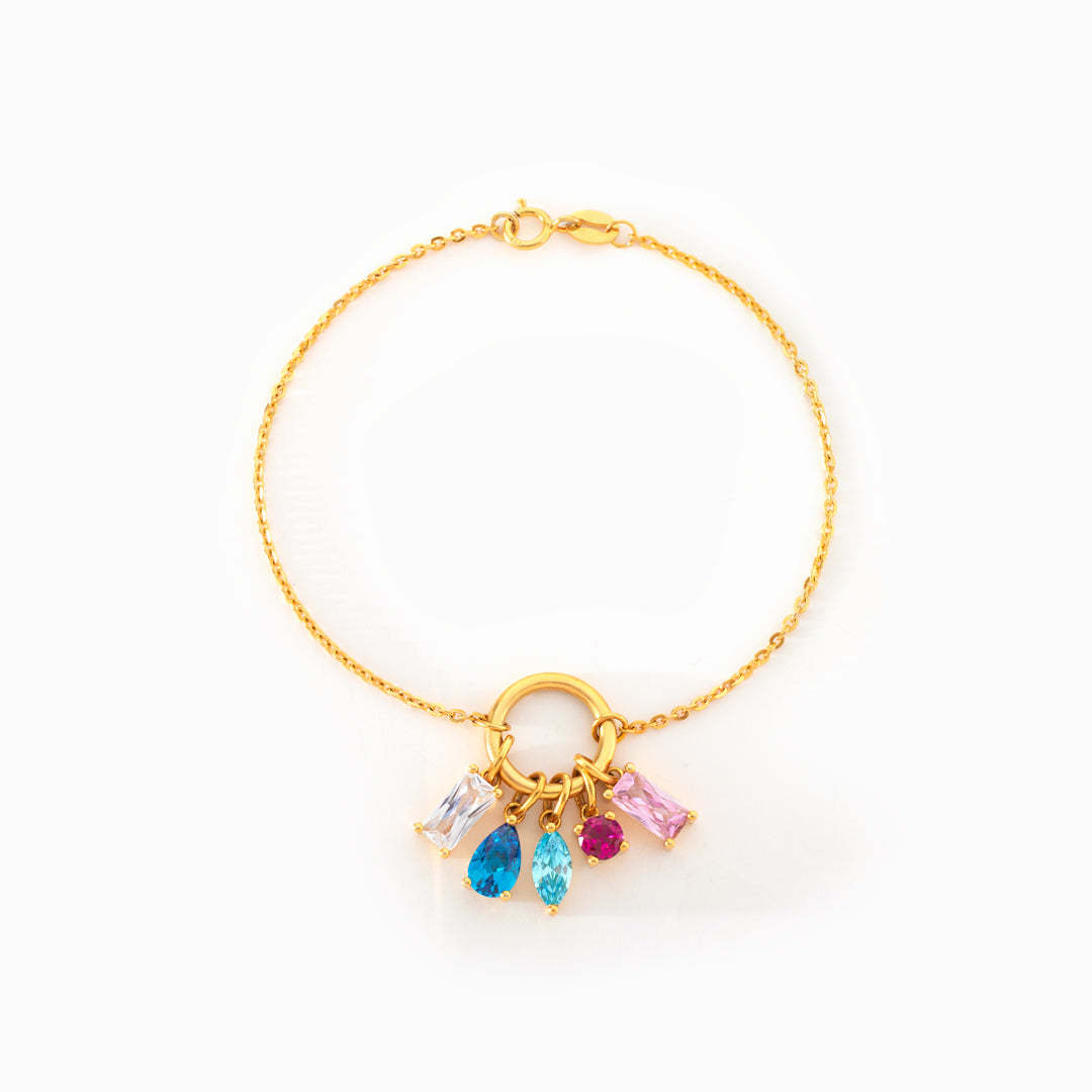 Fashion Personality Birthstone Color Zircon Bracelet