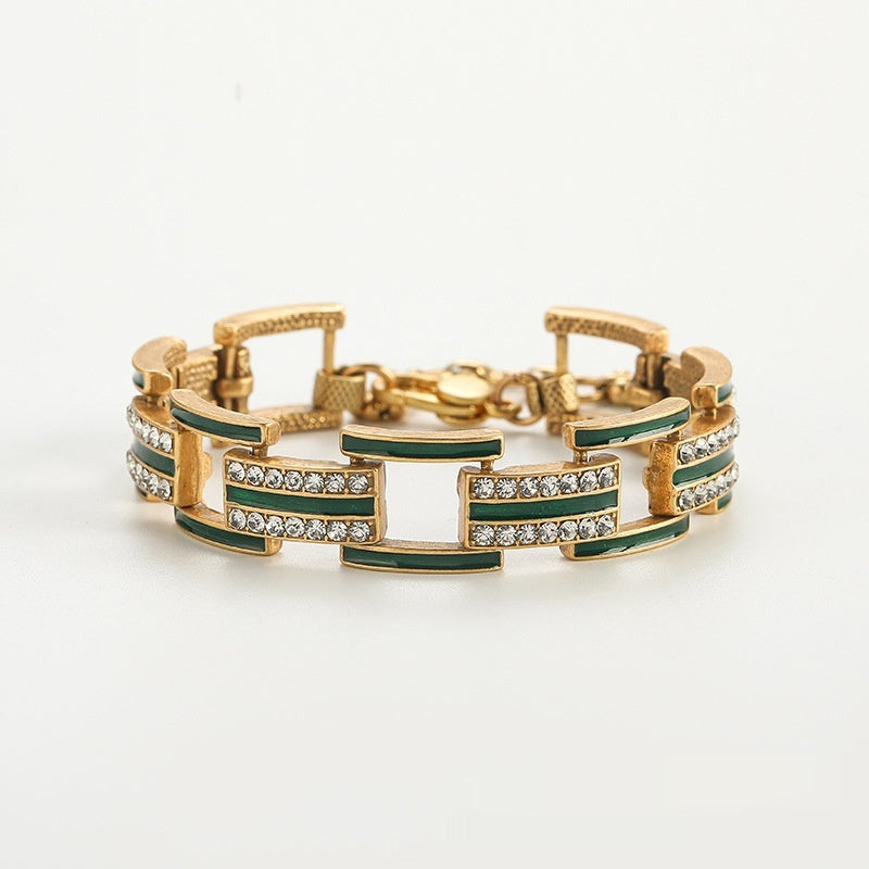 Armband Türkis Vintage Antik Farbige Glasur
