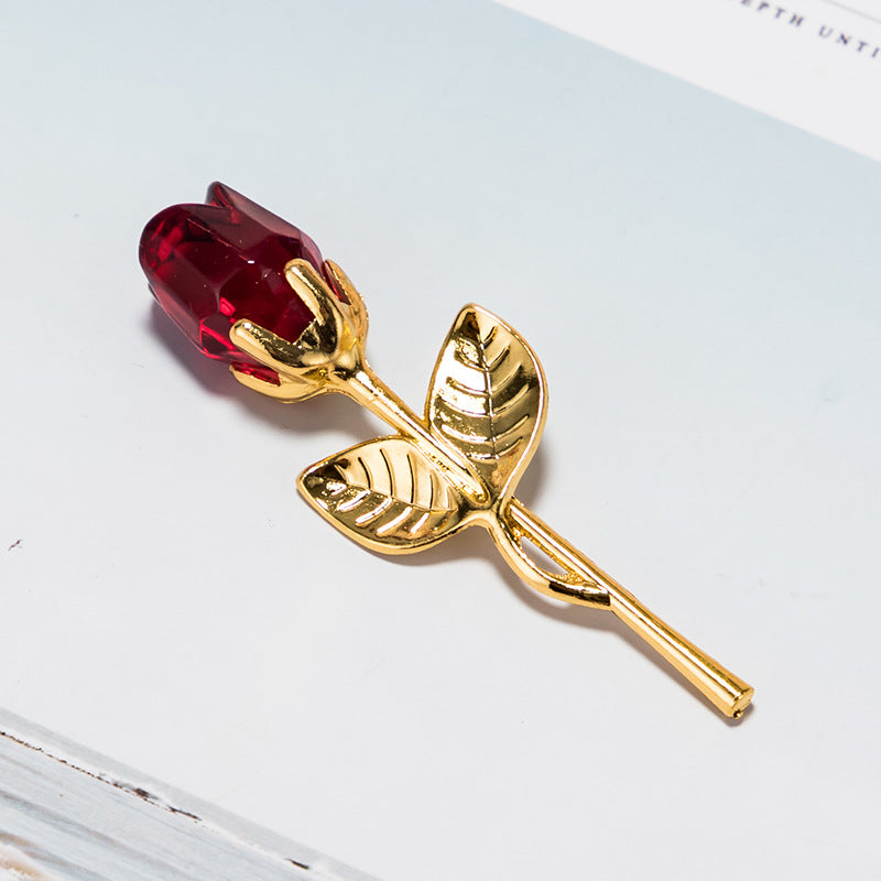 Cristal Metal Rosa Regalo Pequeño de San Valentín Boda