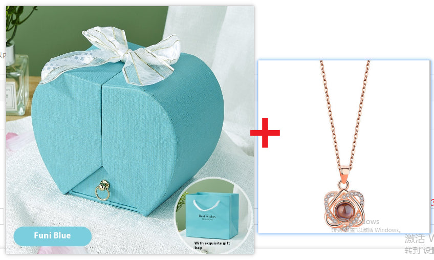 Apfelrose Schmuckschatulle Halskette Ring Ornament Für Freunde Weihnachten Valentinstag