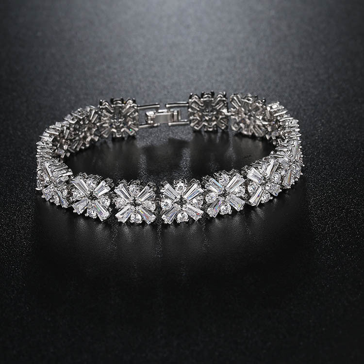 Temperament-Mode-Braut runder Zirkon Wachs-Inkrustation Schmuck