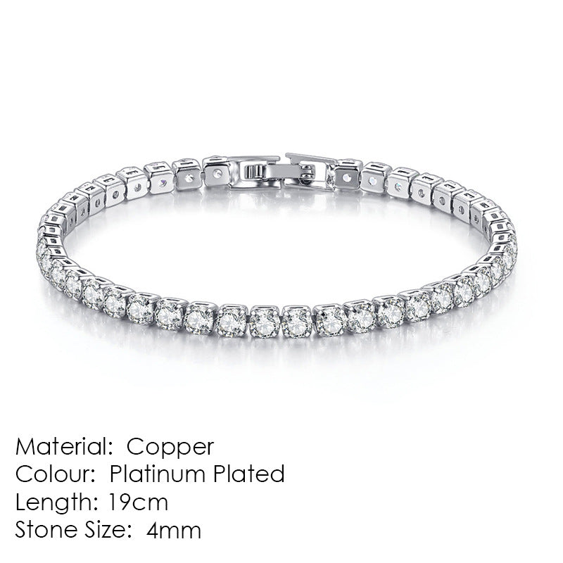 Tennis-Armband Damen Zirkon Voll-Diamant Armband