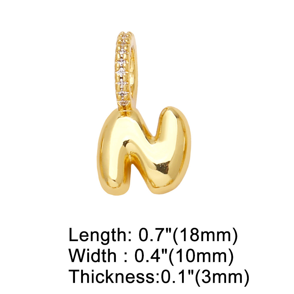 26 Letters Pendant Bracelet Women Gold Plated