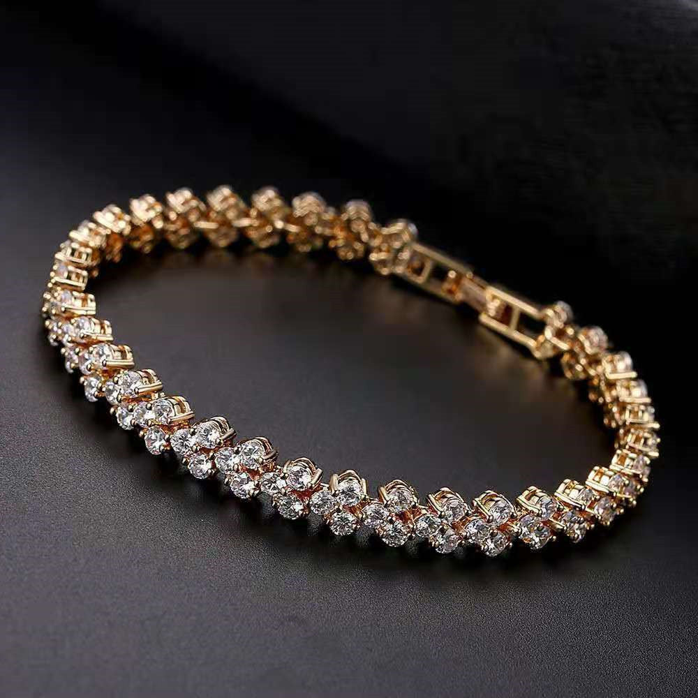 Pulsera de cristal para mujer, chapada en oro, plata y oro rosa, pulsera de terapia magnética, joyería de salud